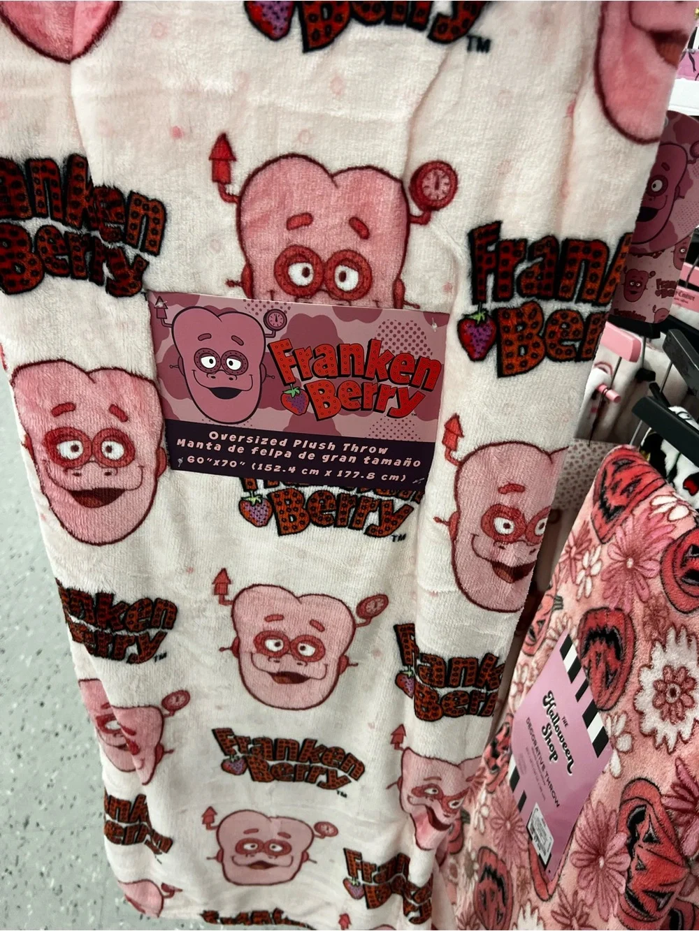 Franken Berry Monster Cereal Halloween Oversized Plush Throw Blanket